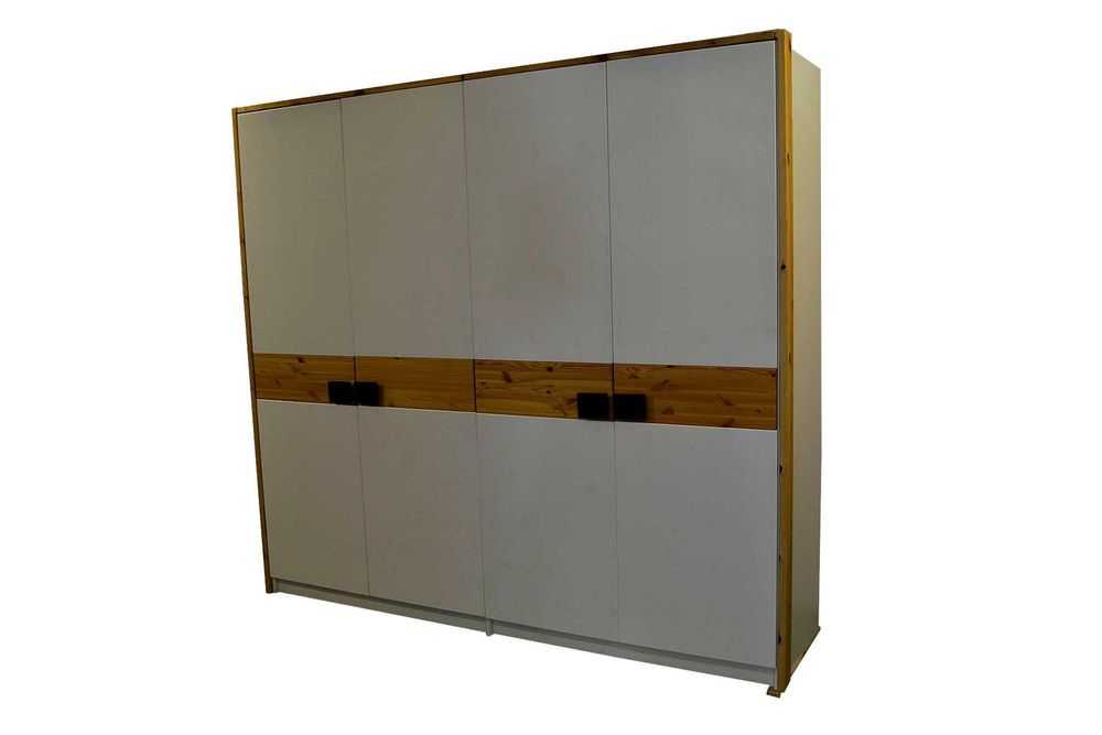 szafa 4 drzwiowa sosnowa lakierowana 240x62x218 cm