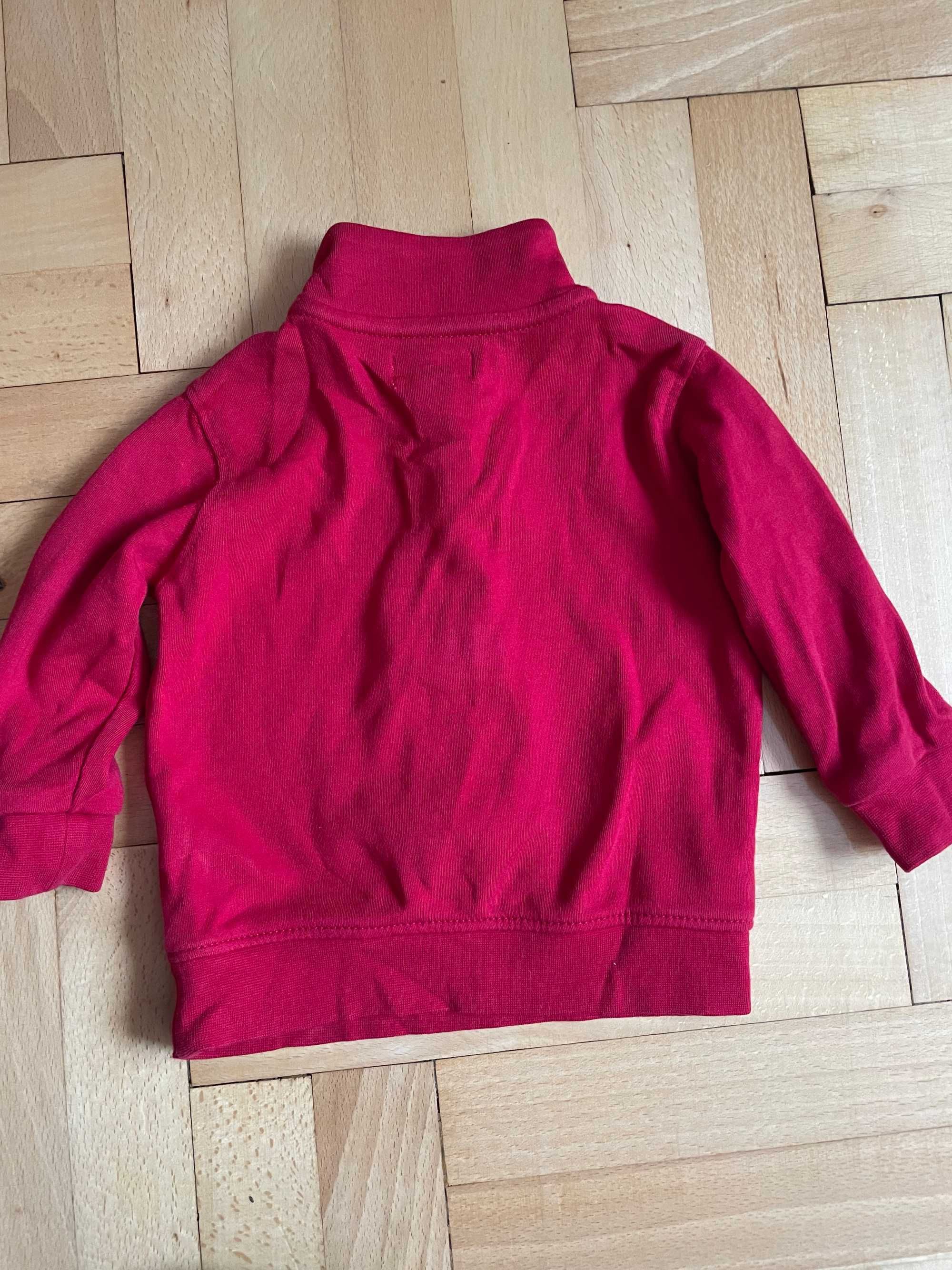 RALPH LAUREN bluza rozmiar 74, 9 m. 100% oryginalna, czerwona