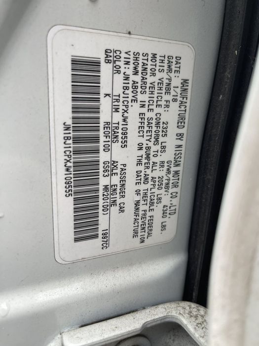 Разборка Nissan Rogue Sport 18 г QAB капот крыло дверь ляда фара диски