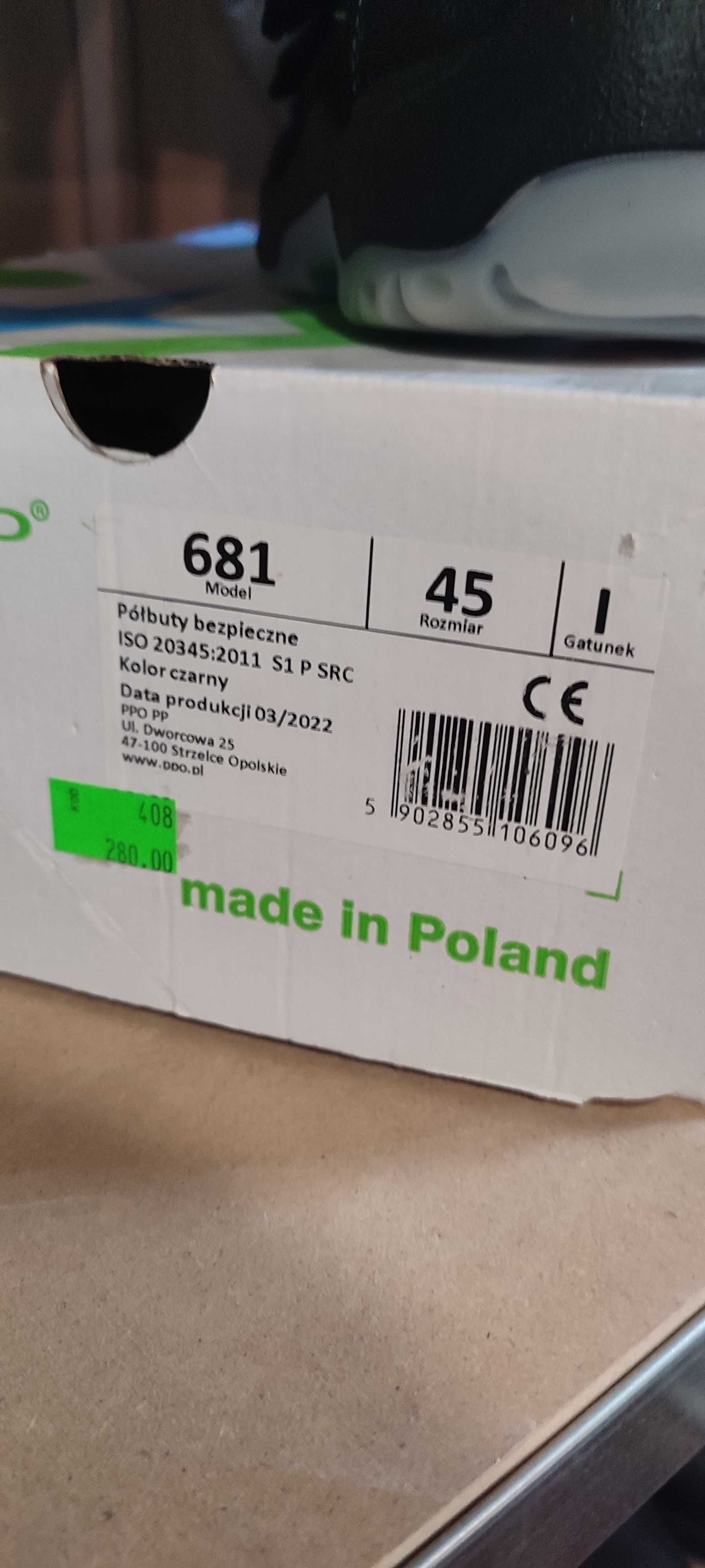 Buty robocze PPO 681 S1 P SRC – rozmiary 41 , nowe