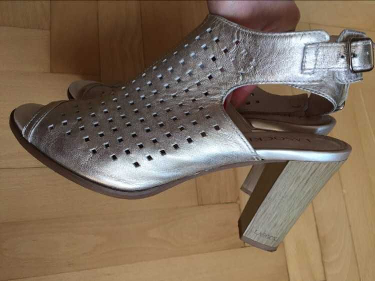 Złote sandały na słupku, Lasocki, rozm 39