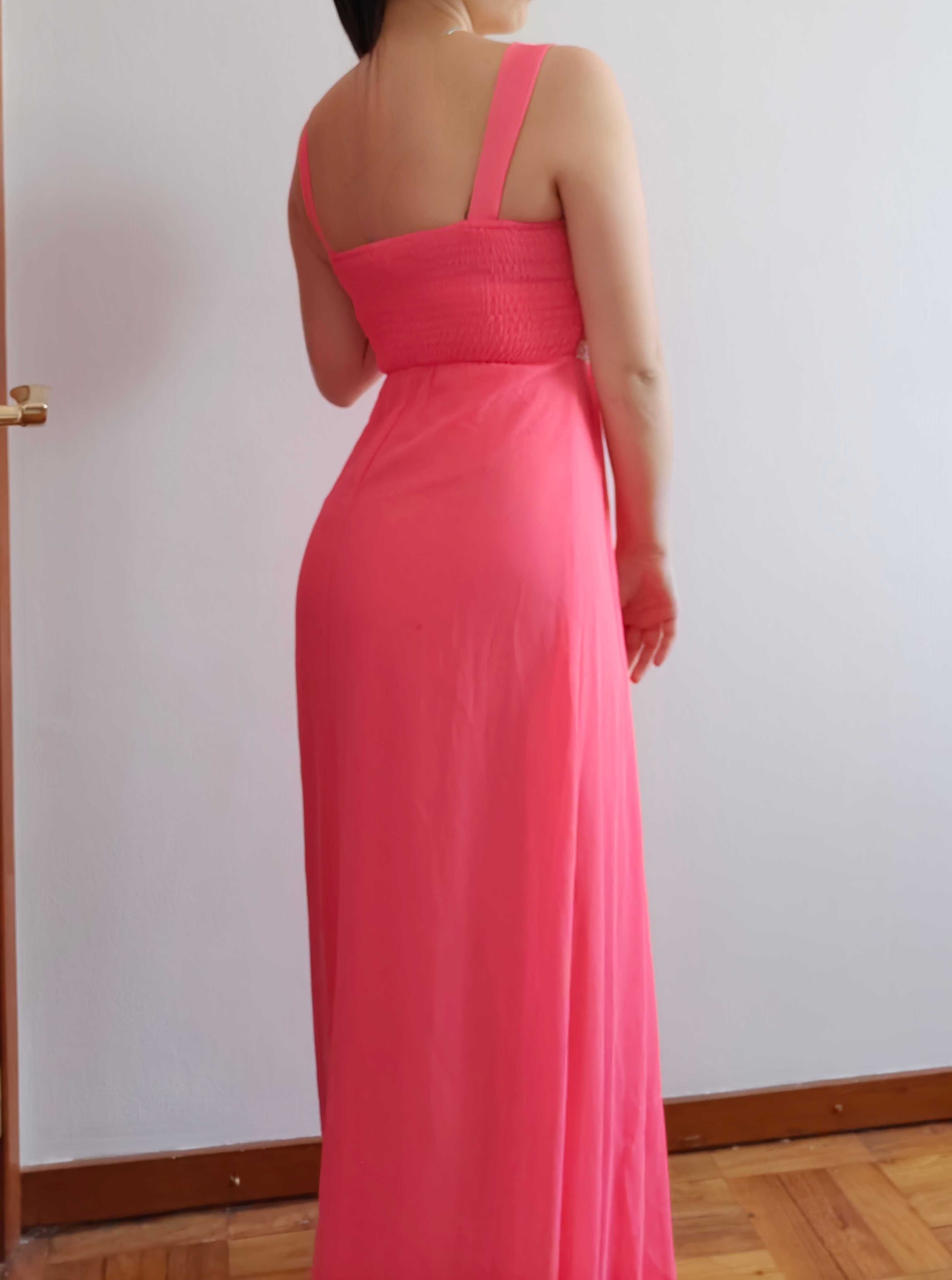 Vestido cerimónia cor de rosa