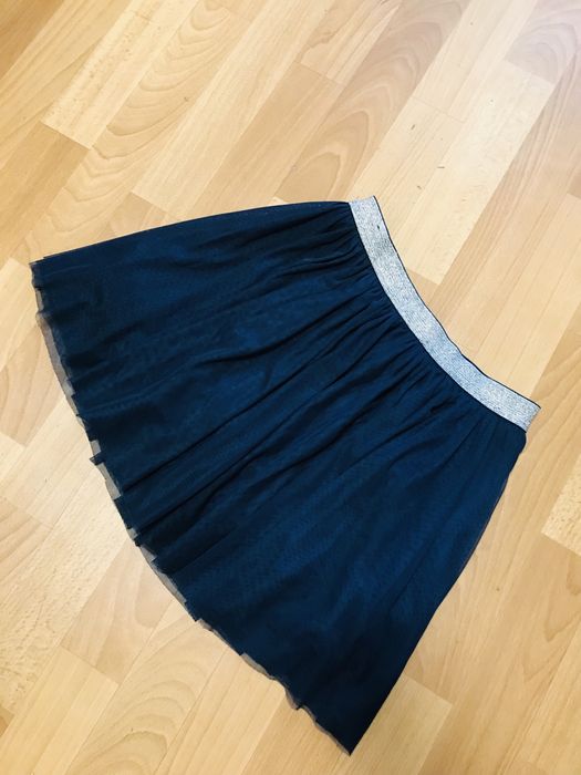 Школьная юбка синяя фатин