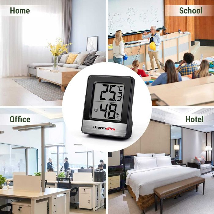 ThermoPro TP49B termômetro e pequeno higrômetro digital interno