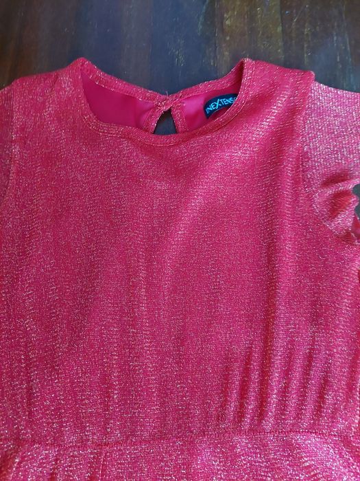 Vestido vermelho brilhante 6 anos