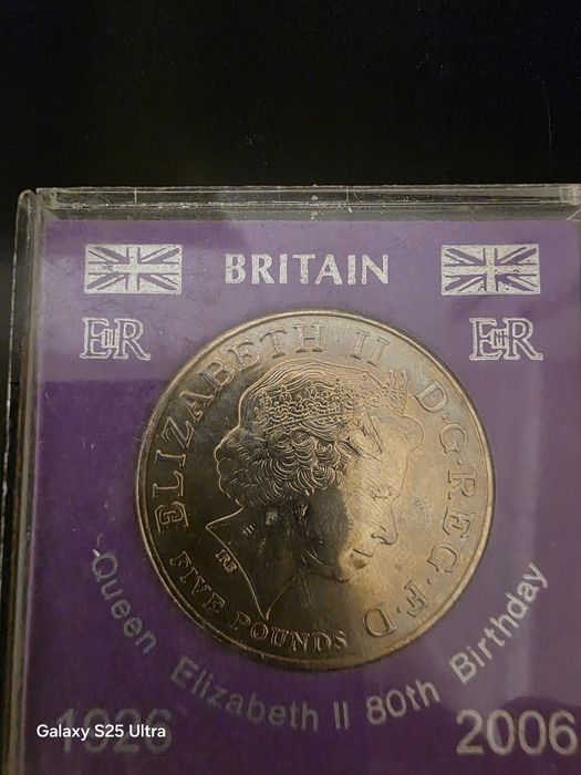 Moeda de prata rainha Elizabeth