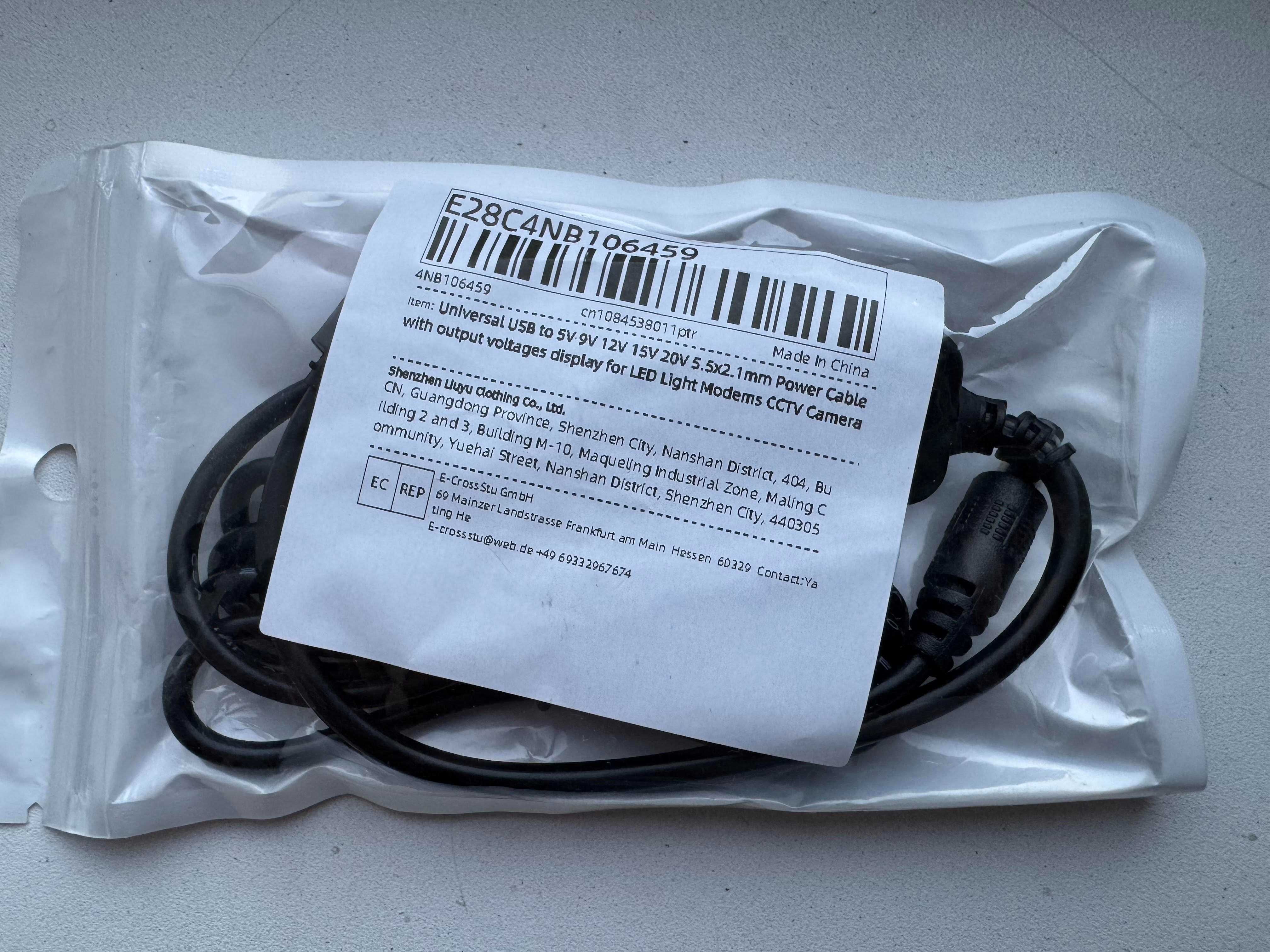USB Type-C кабель питания с дисплеем выходного напряжения