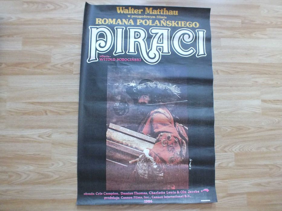 Oryginalny Plakat filmowy-PIRACI-autor Jakub Erol. Pierwodruk 1987