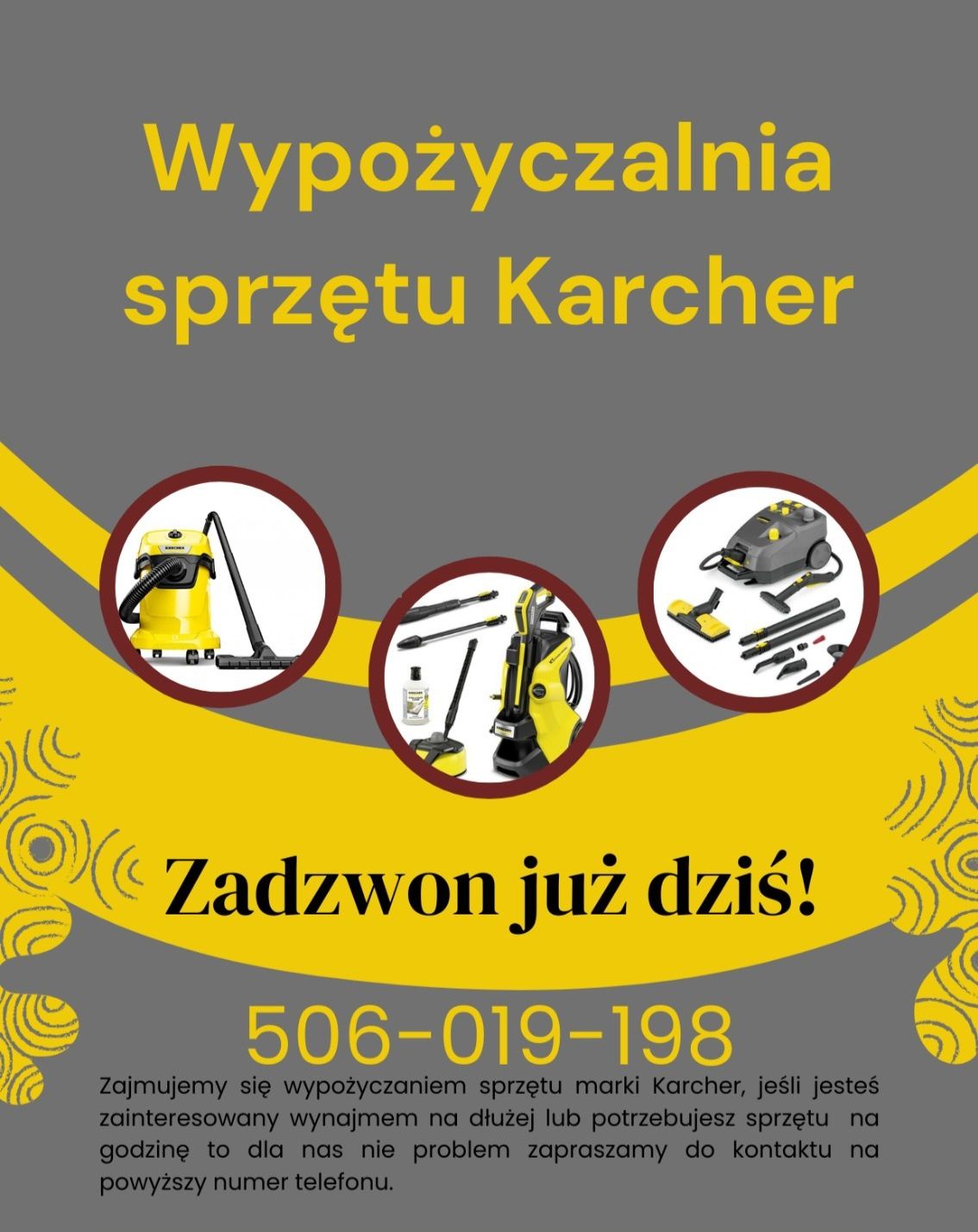 Wynajem sprzętu Karcher