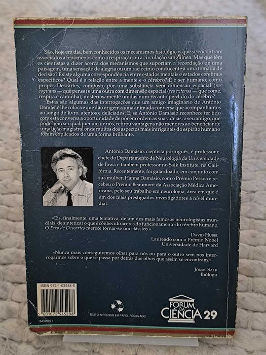 O Erro de Descartes
Emoção, razão e cérebro humano
de António Damásio