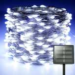 Lampki solarne 300 led 32m ledowe balkonowe białe do ogrodu na choinkę