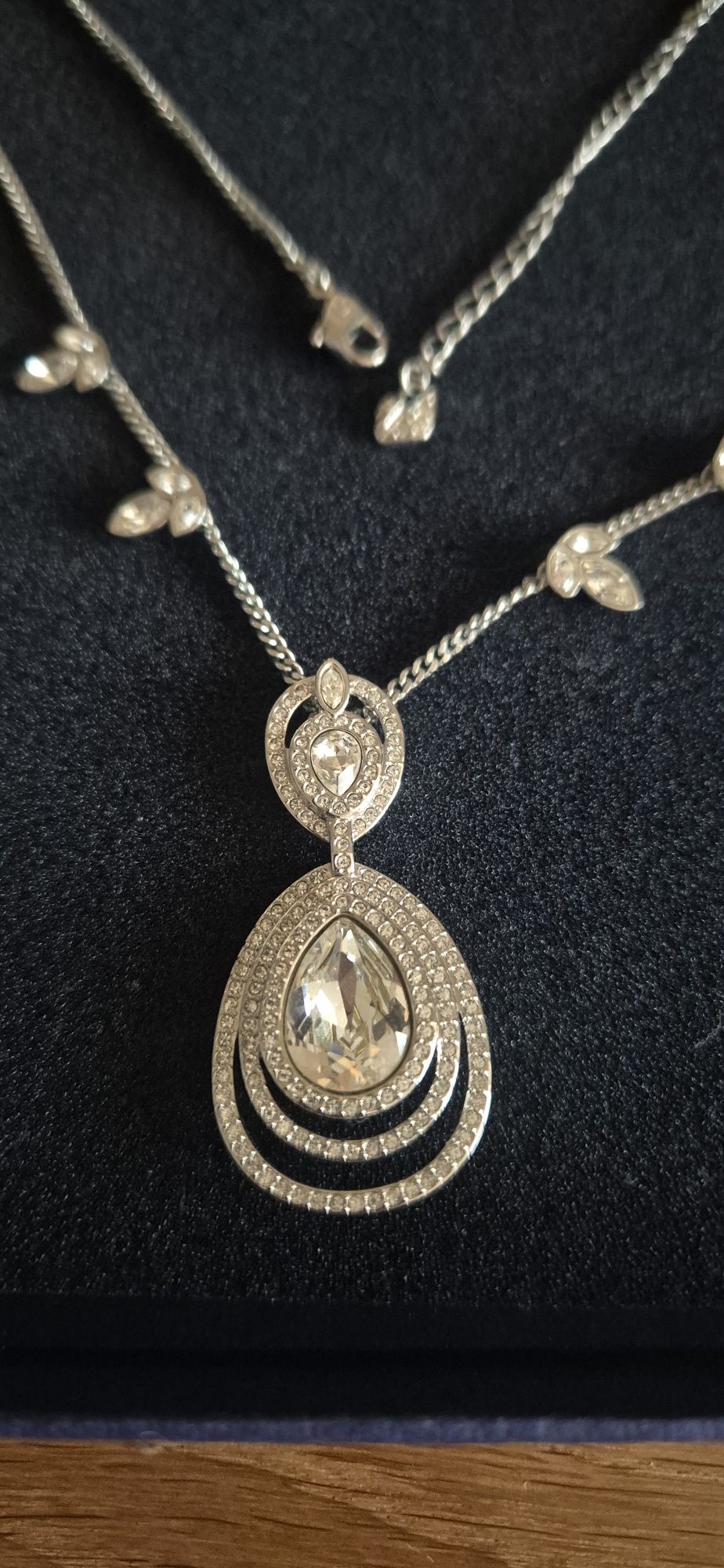 Swarovski naszyjnik kryształy białe