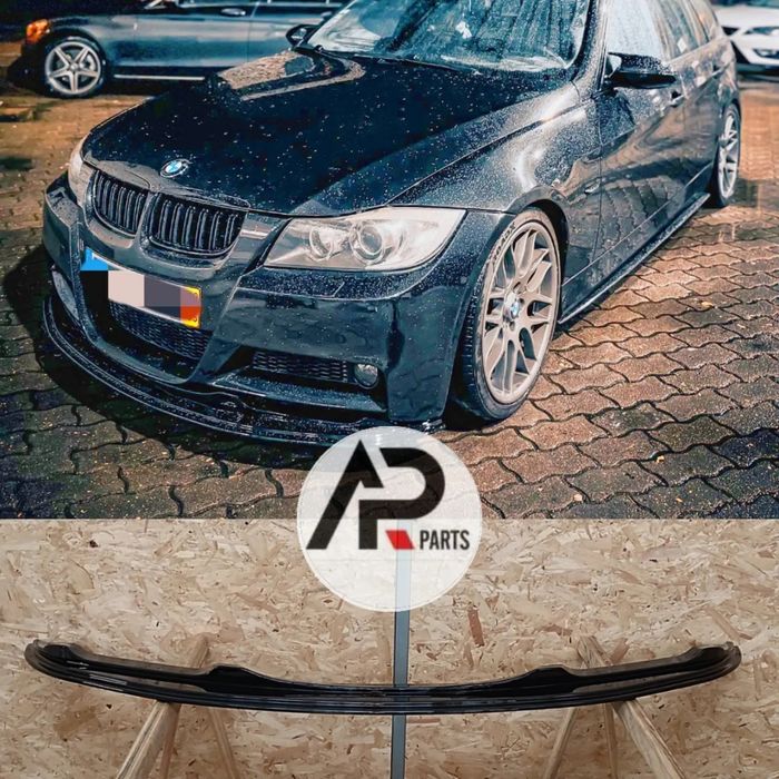 BMW E90 E91 Lip Aba Lamina Frontal Mperformance Preto brilhante 06-09