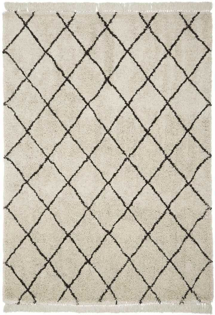 Ręcznie tuftowany dywan z długim włosiem z frędzlami Naima 300x400