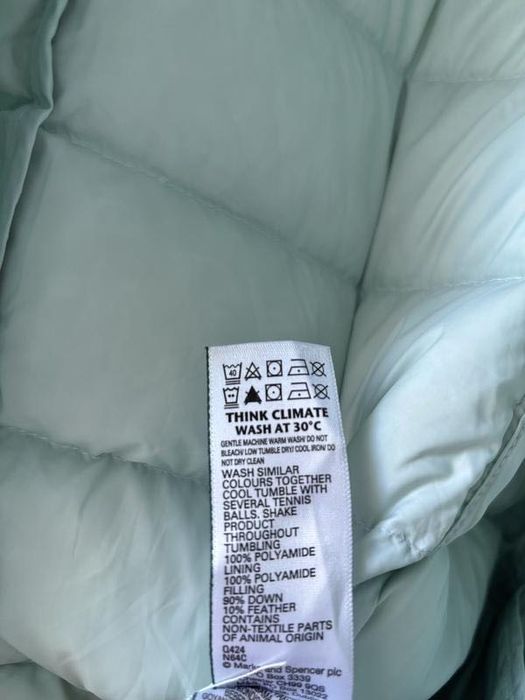 М'ятний (!)  невагомий жилет m&s, 90 % пух