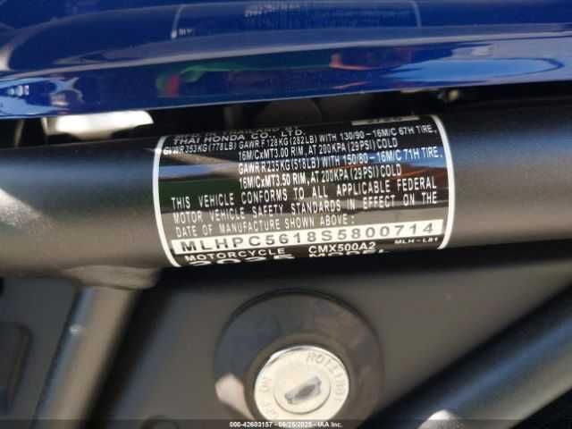 2025 HONDA CMX500 A2