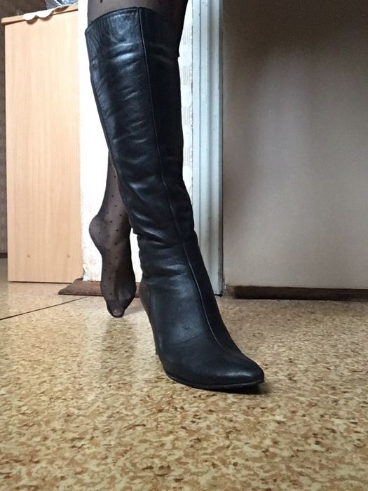 Кожаные зимние сапоги 38 р