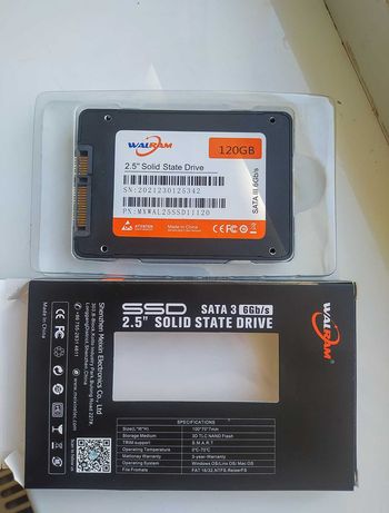 Новый SSD диск WalRam 120 ГБ (120 Gb) SATA III 3