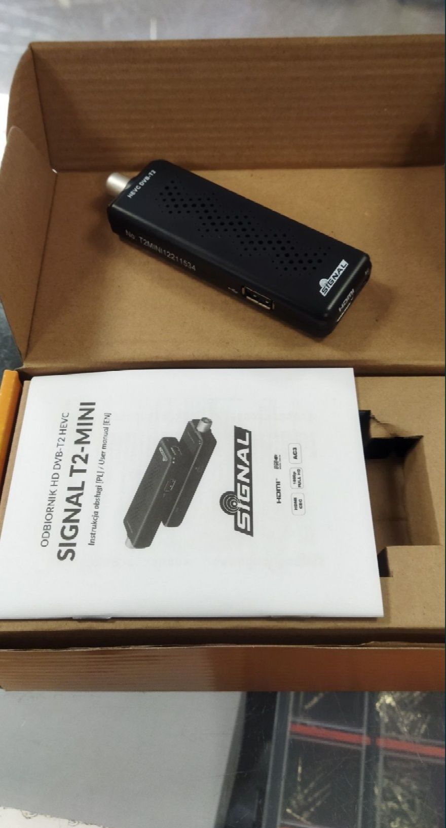 Odbiornik dekoder DVB-T2 hevc 264 signal t2 mini