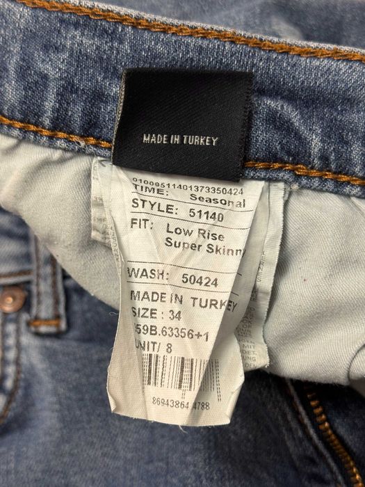 Spodnie jeansowe z dziurami jeansy skinny stretch rurki LTB W34 L