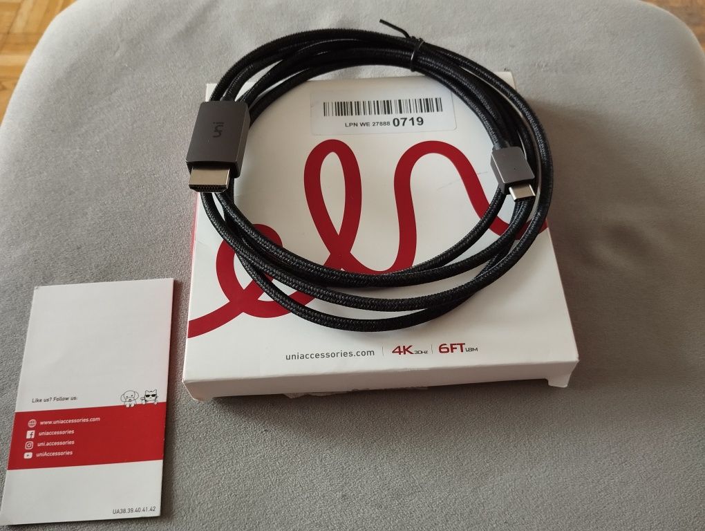 Przewód HDMI usb-c Uni