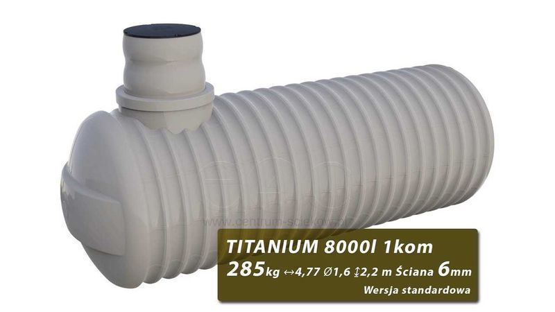 Zbiornik na szambo plastikowy poj. 8000l / 8m3 / 1-komorowe / szczelny