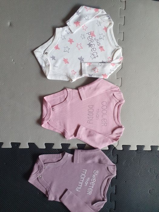 Zestaw 3 sztuk body z długim rękawem r. 56 Cool Club Smyk