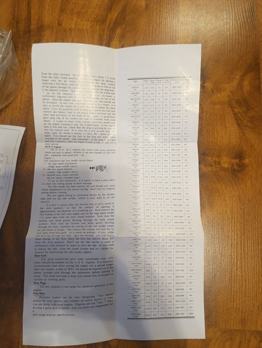 Silnik RC ASP FS 120AR Silnik spalinowy modelarski