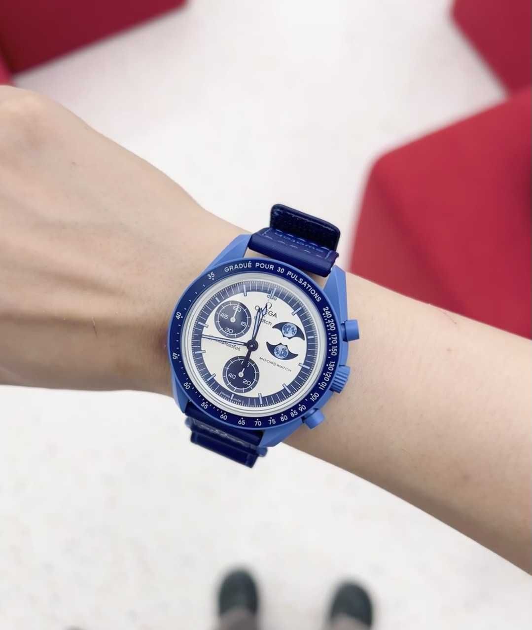 omega x swatch misja do super niebieskiej fazy księżyca - SO33N700 270