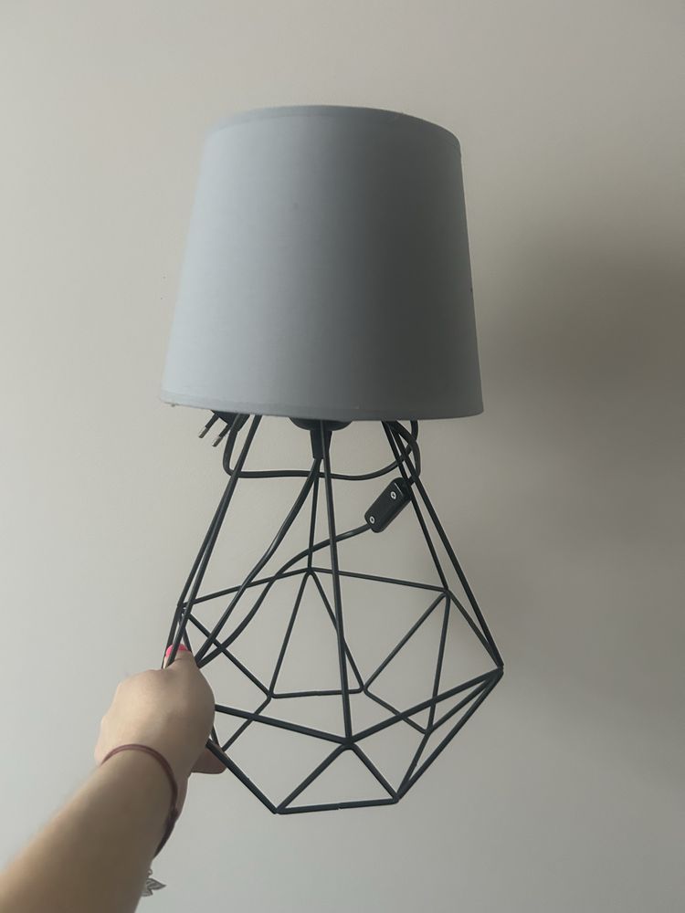 Lampki nocne szare 2 sztuki