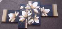 Obraz magnolie- ręcznie malowany- duży