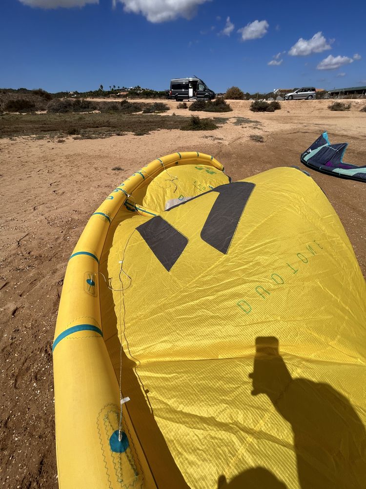 Kite 14m Evo duotone + prancha + barra 24m