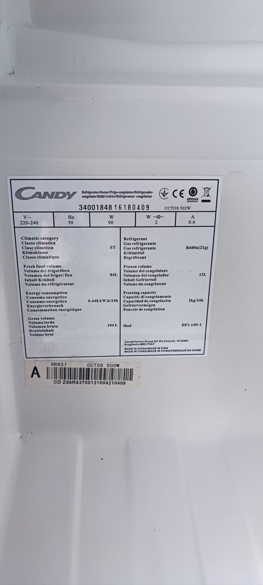 Sprzedam Lodówkę Candy