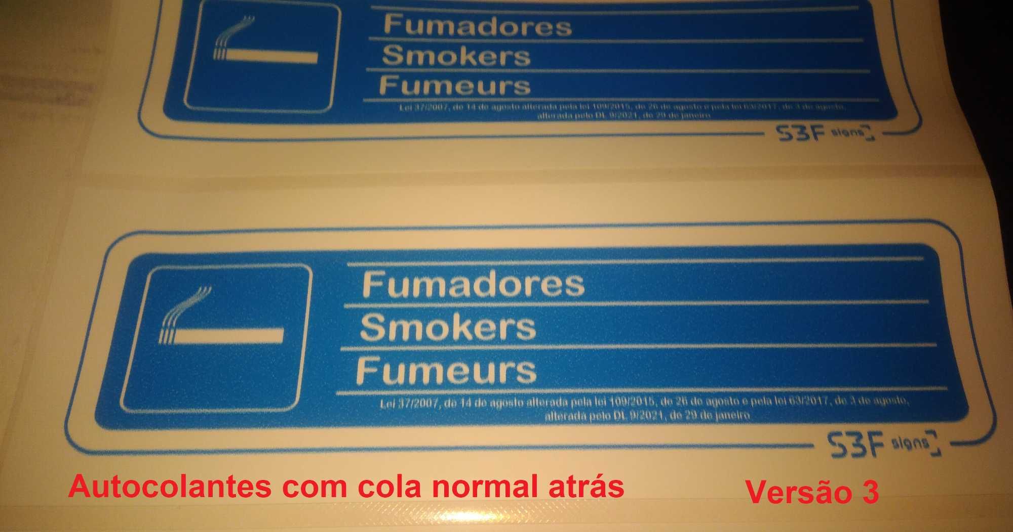 Autocolantes Proibido Fumar, Fumadores, Extintores e Quadro Eletrico