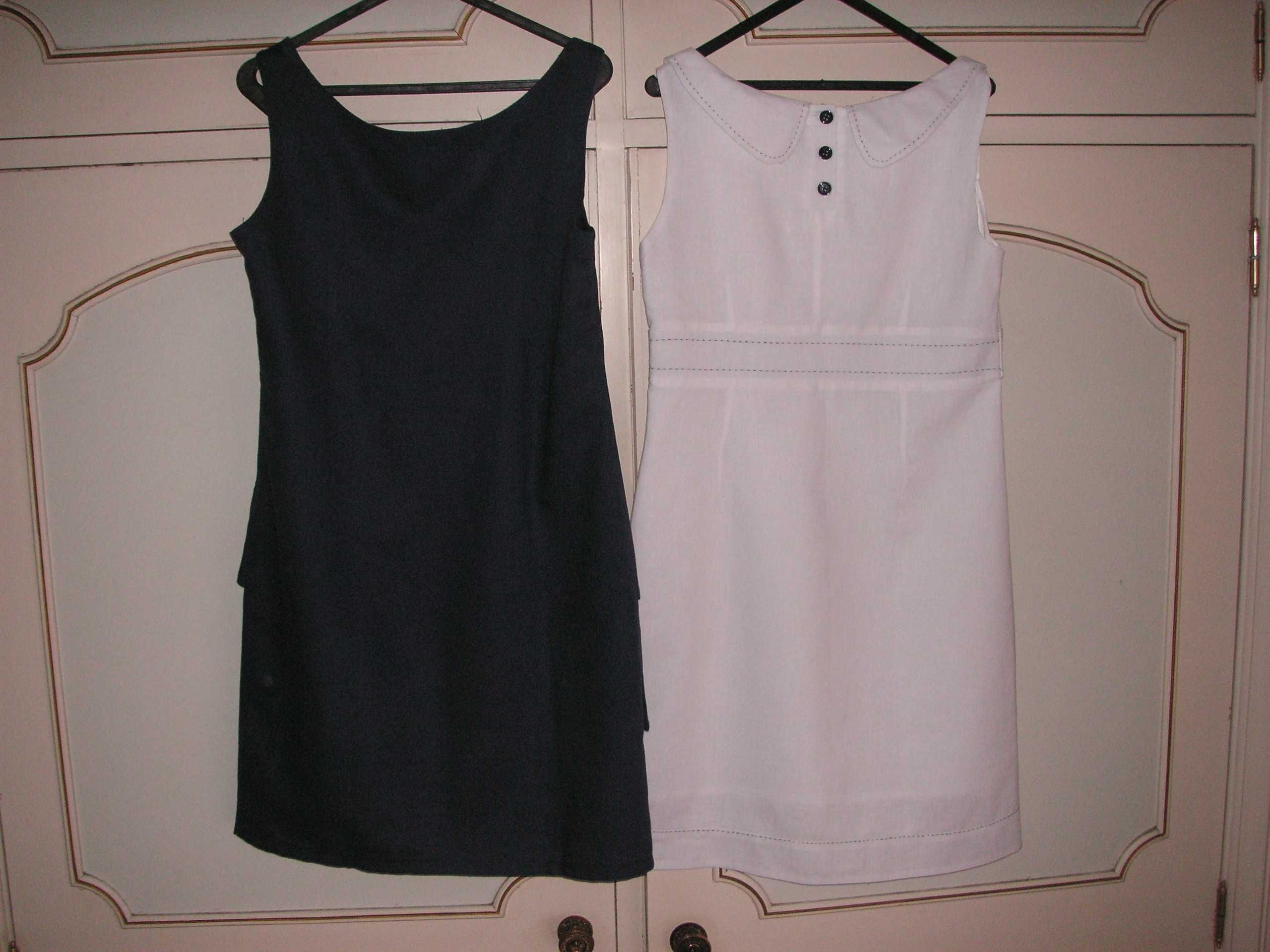 Vestido Fashion Elle/Azul e Lendas e Canções/Branco (Impecáveis)