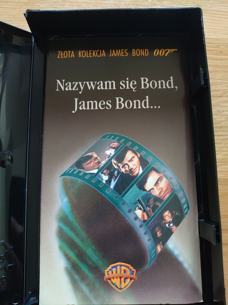Zestaw 12 Filmów VHS Jamie Bond, 6 Kaset w Folii, Goldfinger, Dr. No