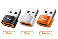 3x OTG USB 10A USB C, typ C na USB A Adapter męski 10Gb/s do 100W
