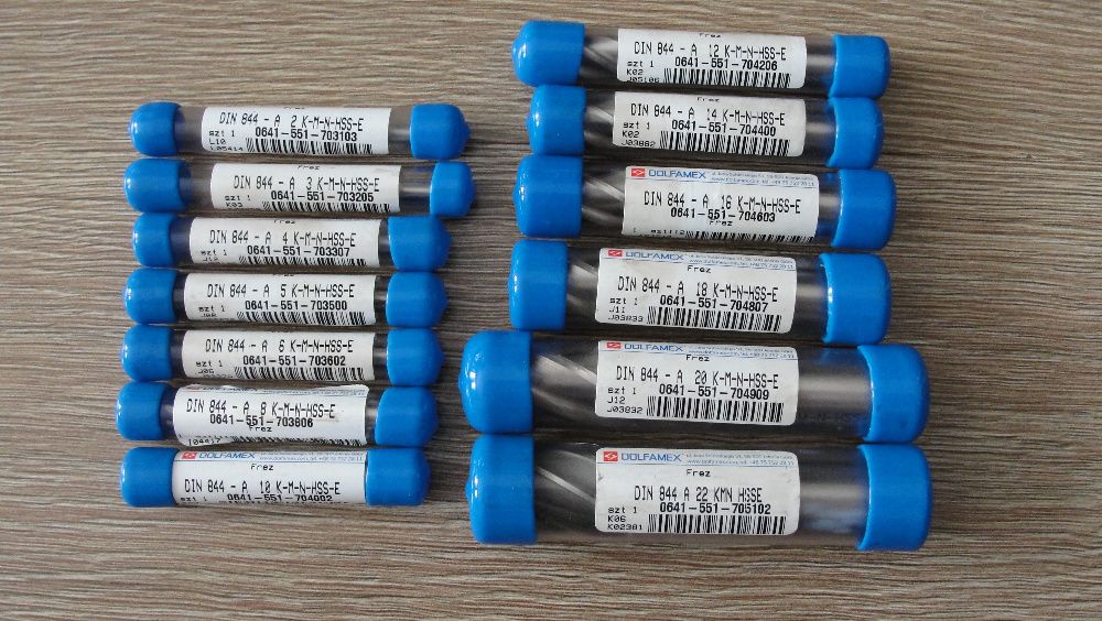 Dolfamex Frez trzpieniowy NFPa DIN 844 AKMN - HSSE - zestaw 13 szt