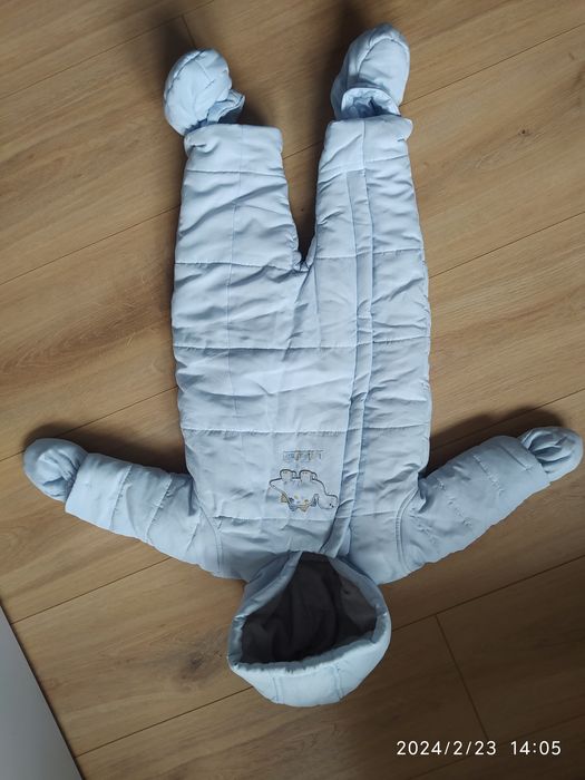 Zimowy kombinezon niemowlęcy MOTHERCARE r.56-62
