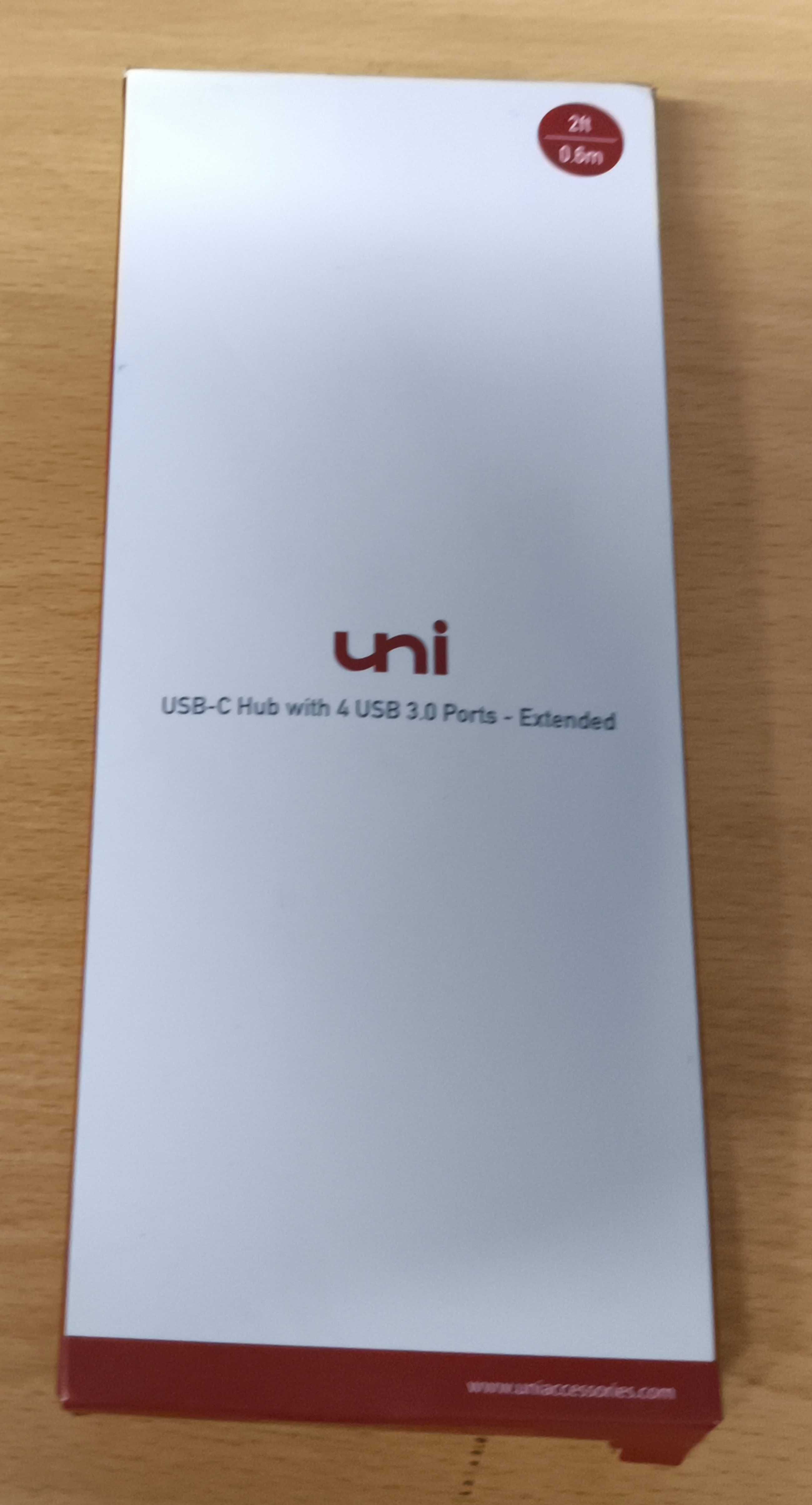 uni Hub USB C 5 Gbps, aluminiowa obudowa 4-portowy USB A 3.0 [2198]