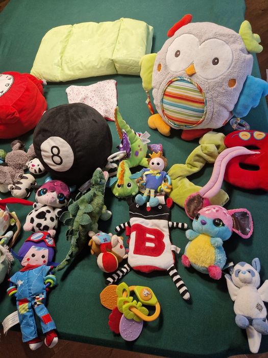 Pluszaki, zabawki, nici, przytulanki, gryzaki, maskotki GRATIS kosz