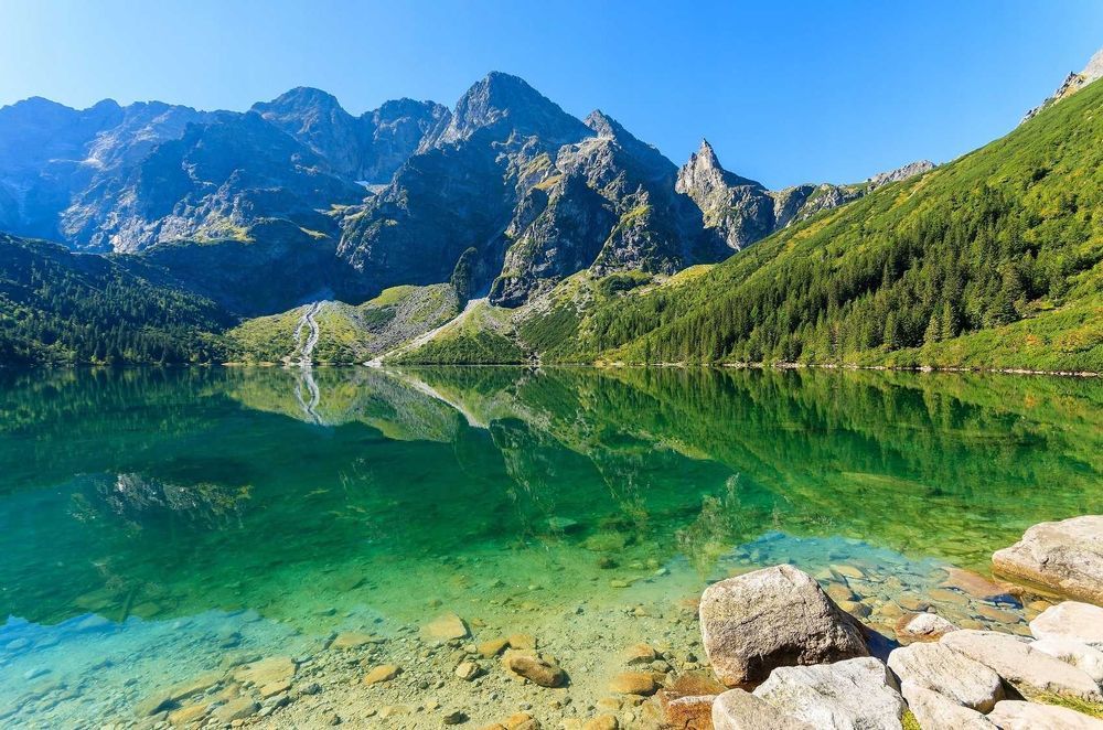 Malowanie Po Numerach Morskie Oko Jezioro Góry Obraz z Ramą 40x50