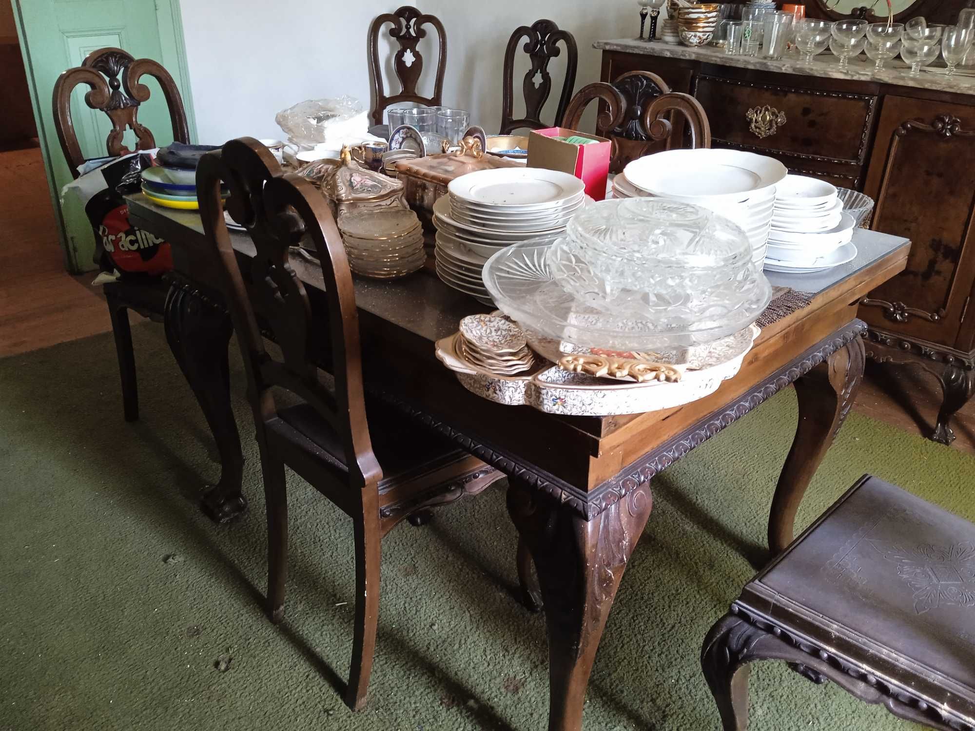Mesa sala de jantar vintage completa