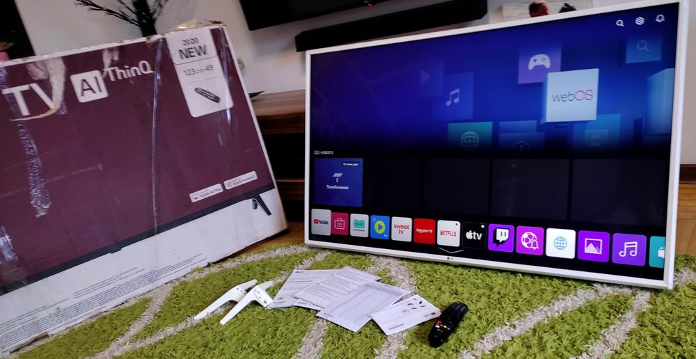 Стан нового білий 50" 4К LG , SmartTV, YouTube, WiFi, airplay