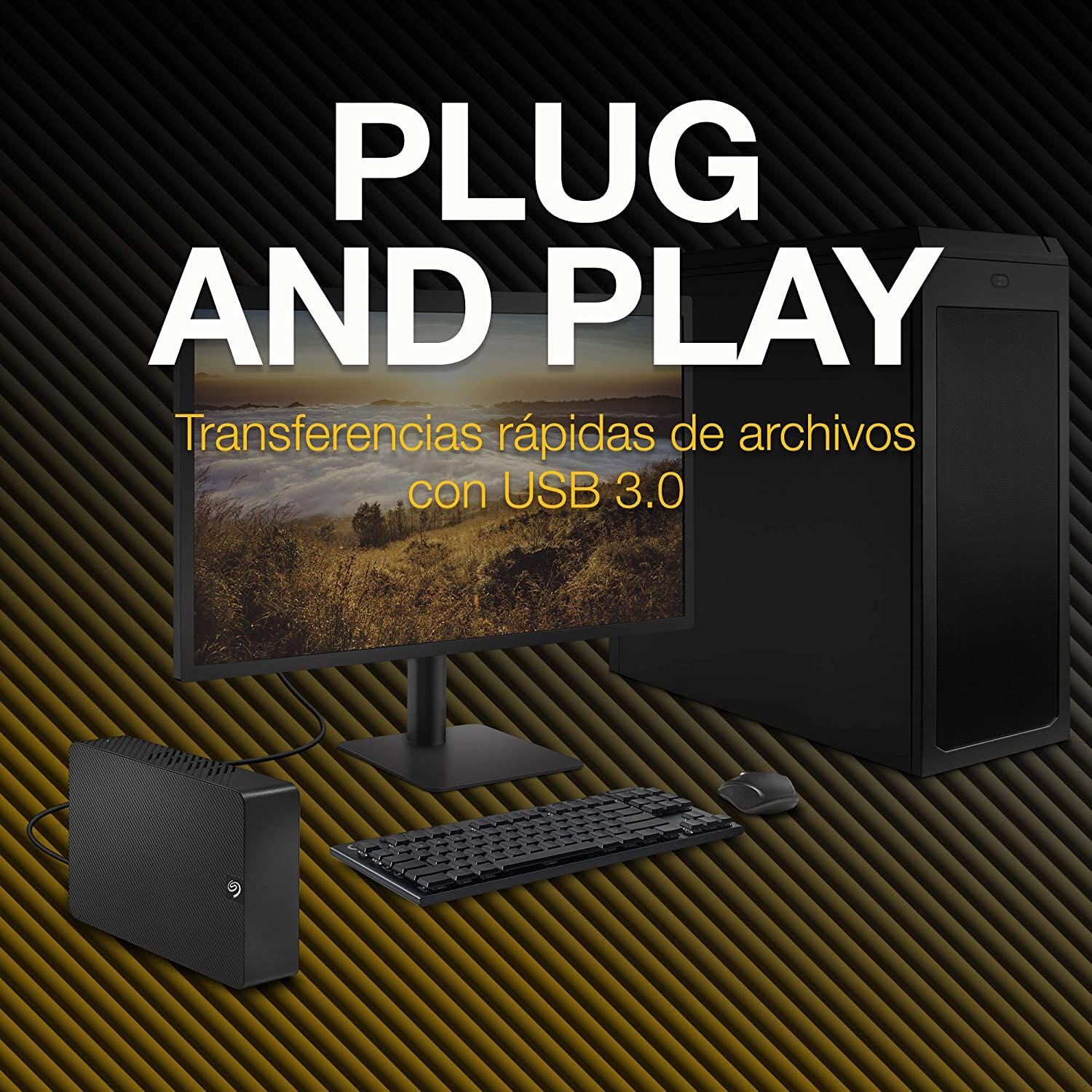 Seagate Desktop, 18 TB, unidade de disco rígido externa HDD.