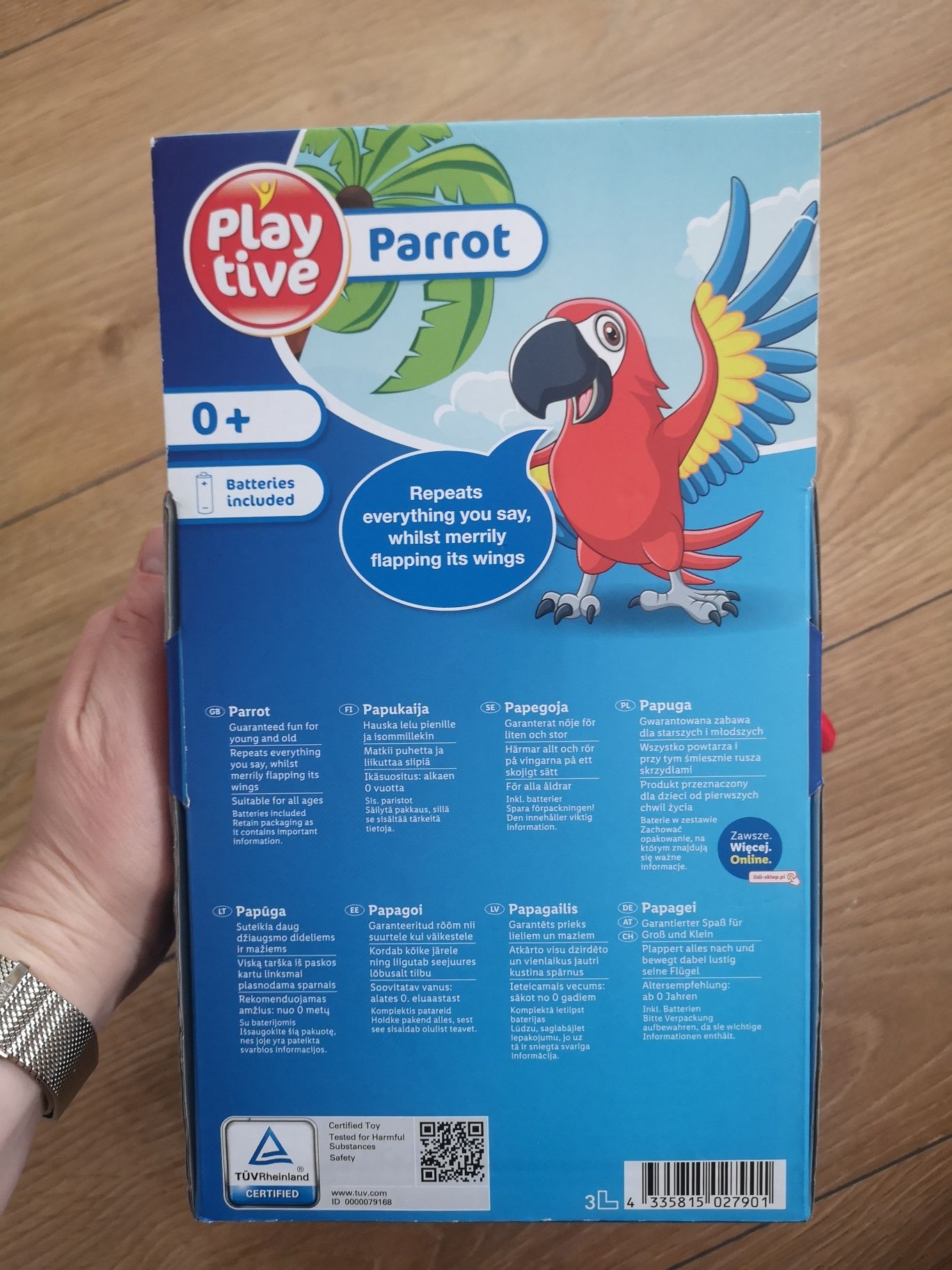 Nowa zabawka Play Tive Interaktywna GADAJĄCA PAPUGA
