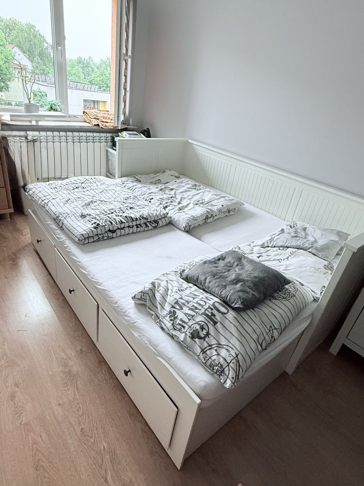 Łóżko leżanka Hemnes IKEA pojedyncze podwójne z szufladami