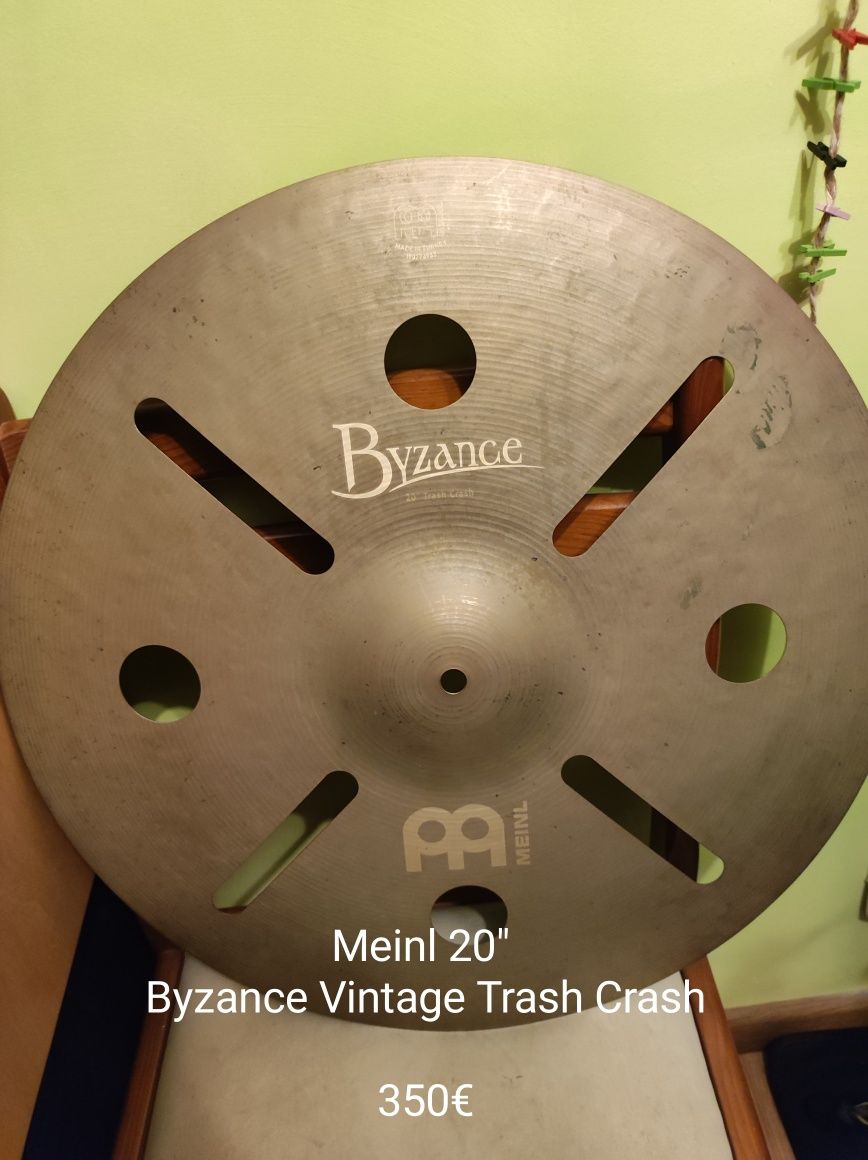 Vendo pratos, Meinl Byzance, Sabian e Paiste