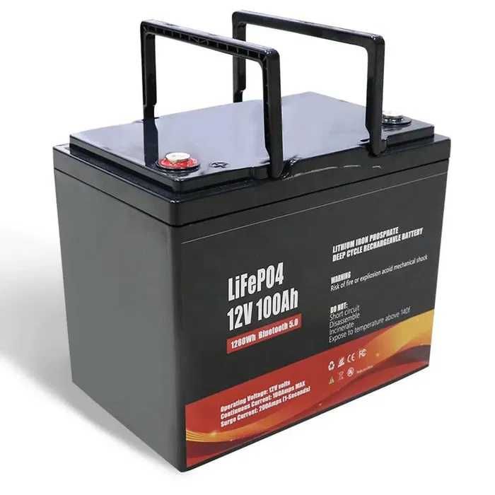 Акумулятор LiFePO4 12V 100ah рік випуску 2024 BMS Bluetoth5.0 НОВИЙ