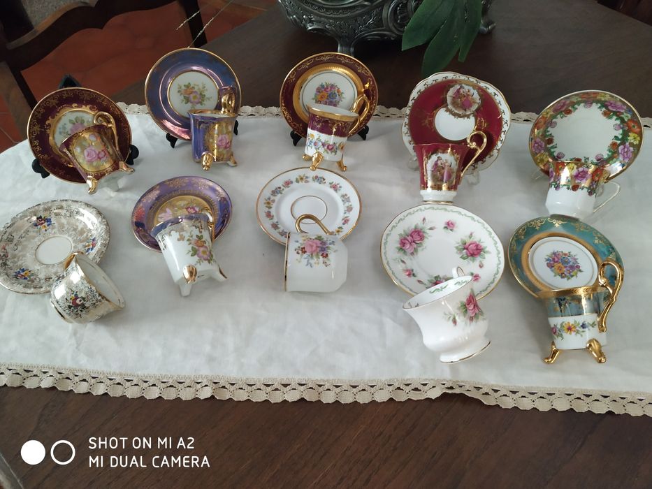 Conjunto de chávenas de decoração